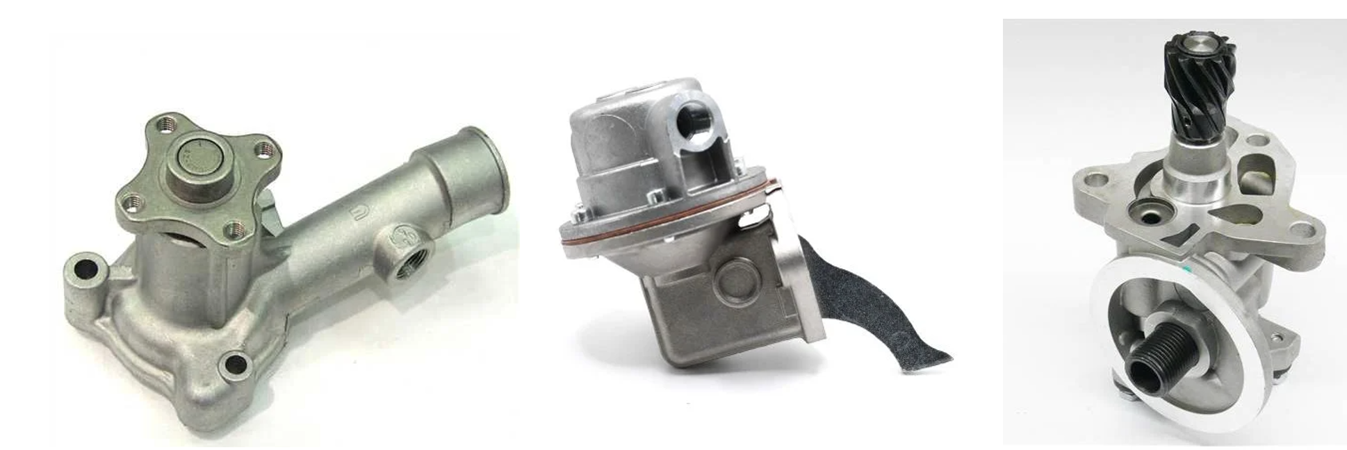 Pompe à eau, pompe à essence, pompe à huile